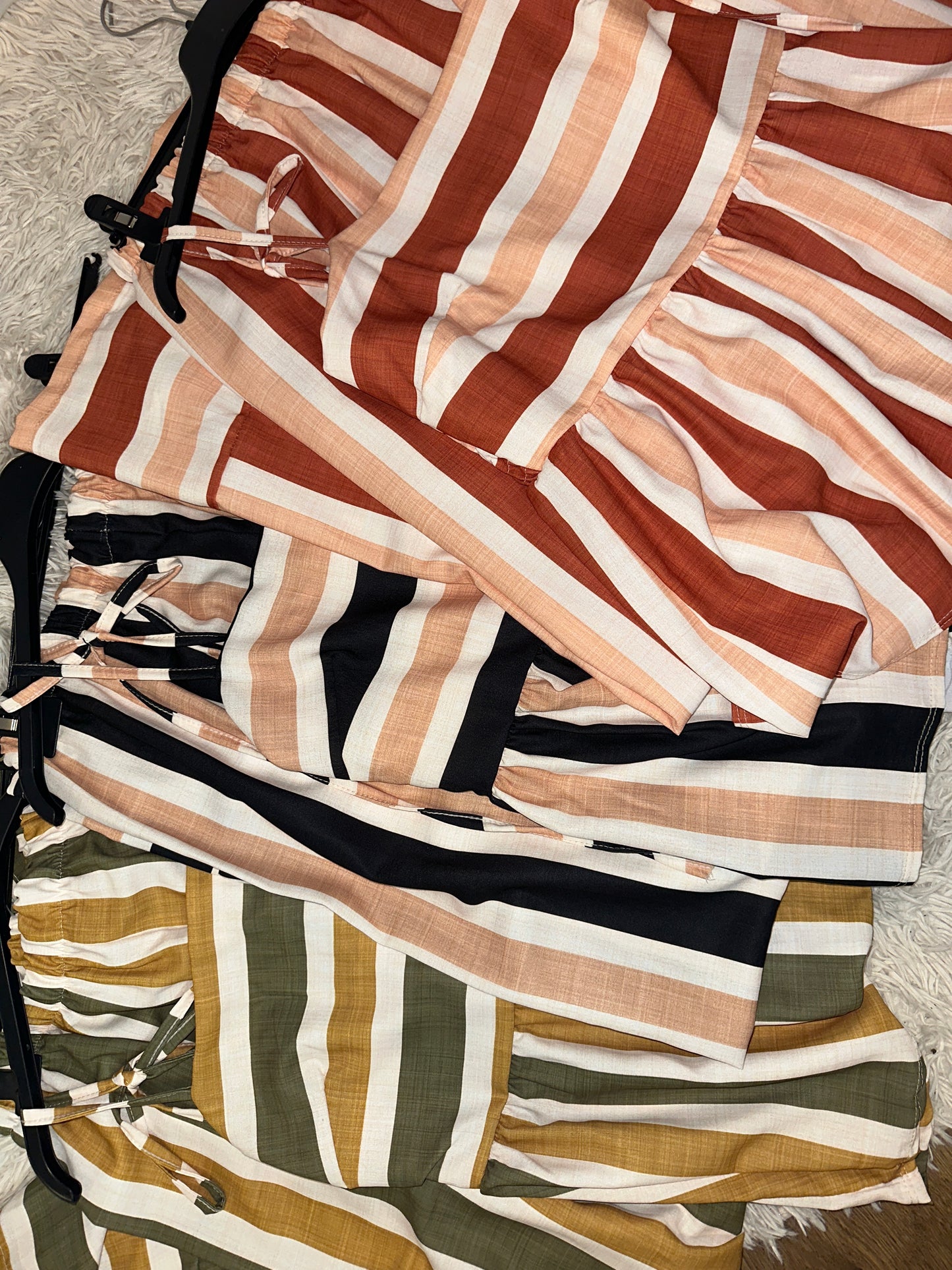 Spaghetti Tie Strap Stripe Trouser Co-Ord (3 Colours)